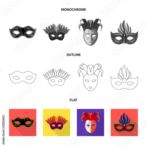 Vector illustration of luxury and celebration sign. Set of luxury and hide vector icon for stock.