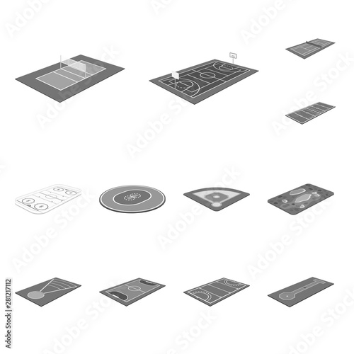Vector illustration of game and championship symbol. Collection of game and sport stock symbol for web.