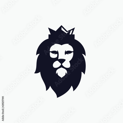 lion head vector icon illustration logo design