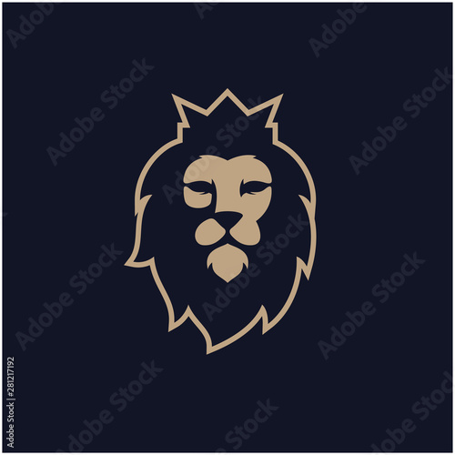 lion head vector icon illustration logo design