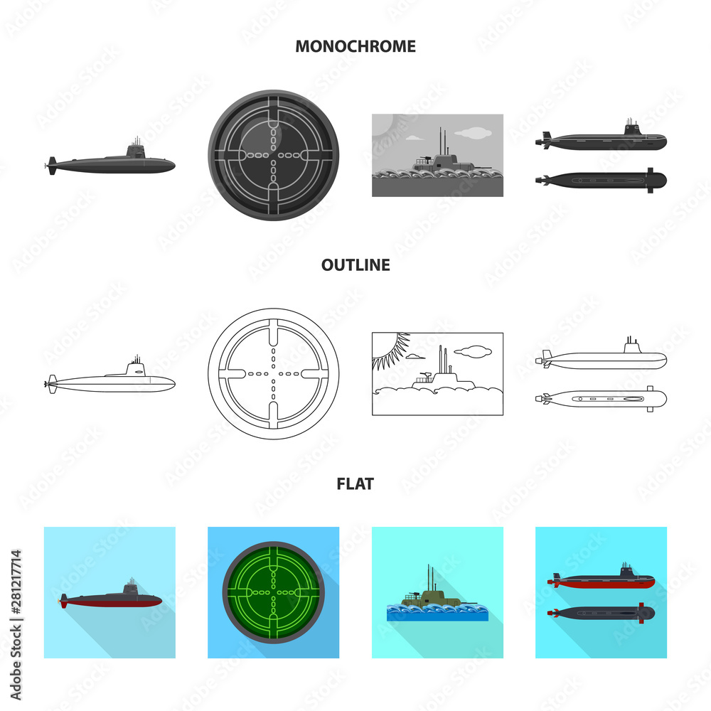 Isolated object of war and ship sign. Collection of war and fleet vector icon for stock. Isolated object of war and ship sign. Collection of war and fleet vector icon for stock.