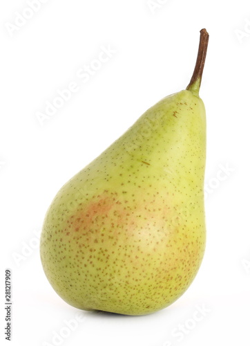 Fresh ripe pear isolated on white background