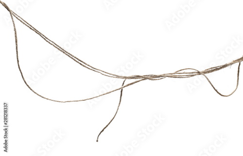 Rope isolated on white background texture, with clipping path 