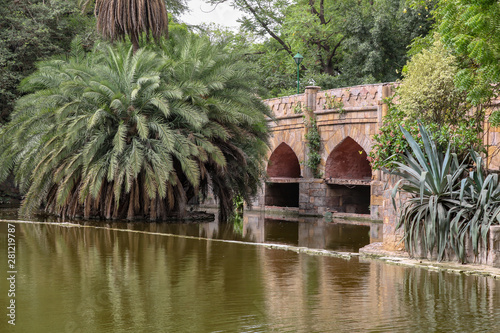 Athpula bridge in Lodhi garden, New Delhi, India photo