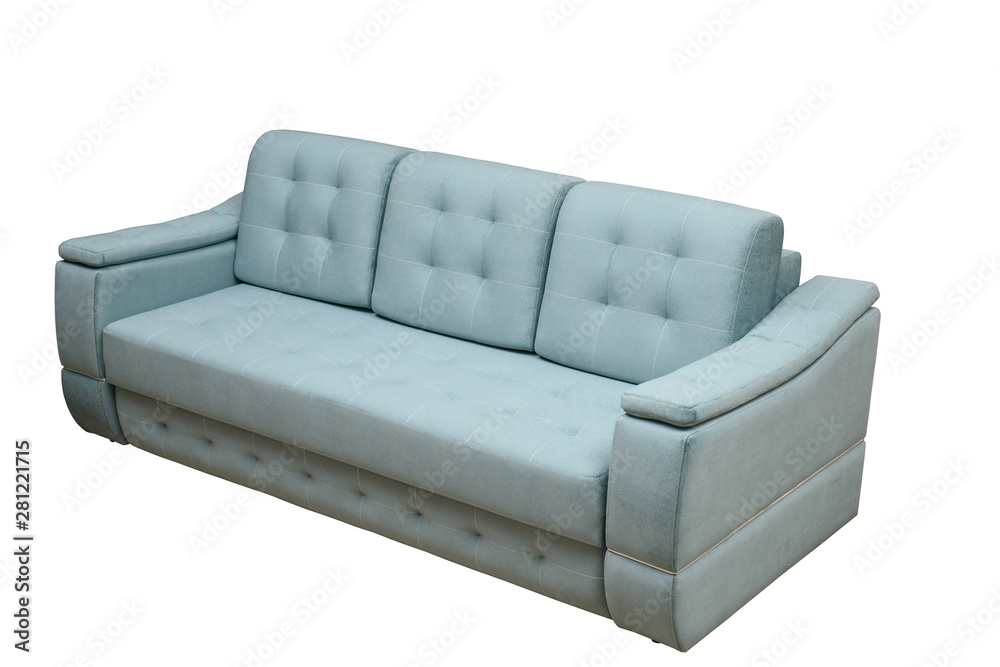 Modern blue Sofa isolated white background Modern blue Sofa isolated white background