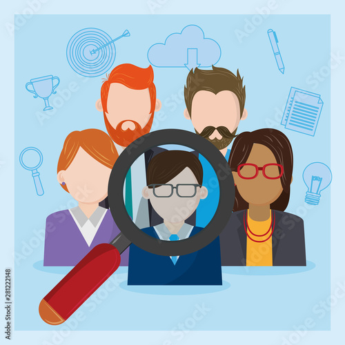 Professional business social networking characters