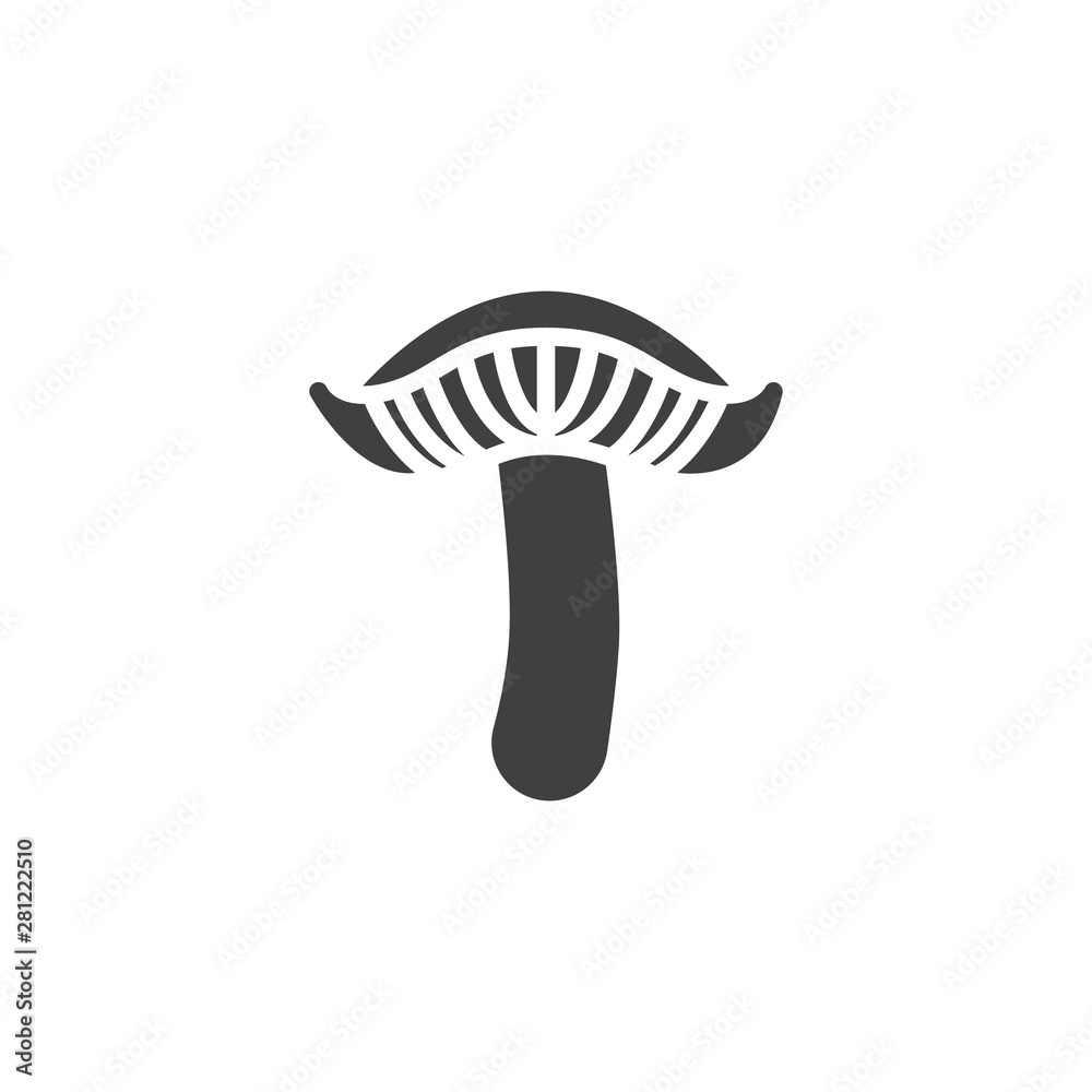 Russula mushroom vector icon. filled flat sign for mobile concept and web design. Fungus glyph icon. Symbol, logo illustration. Vector graphics
