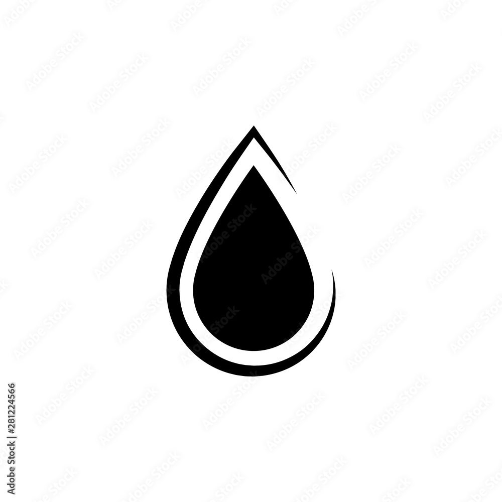 Drop water icon. simple flat vector illustration Drop water icon. simple flat vector illustration