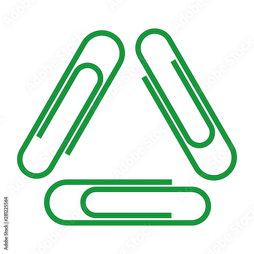 Wallpaper Mural Paper clips isolated on white background,Top view,flat lay,Paperclip icon Torontodigital.ca