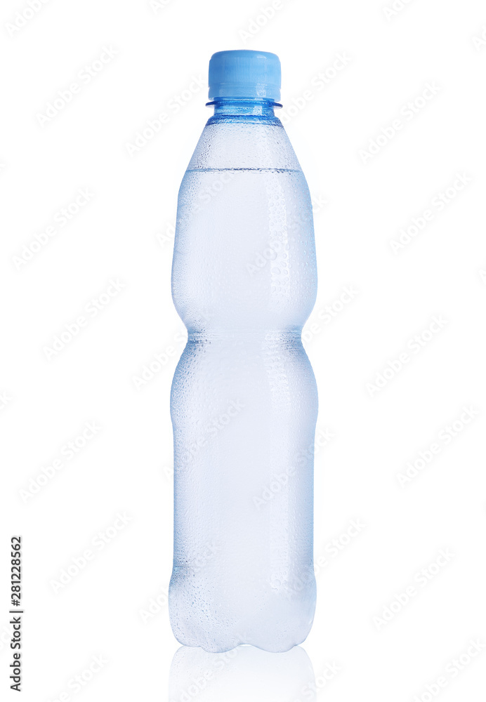 small plastic bottle full of mineral water small plastic bottle full of mineral water