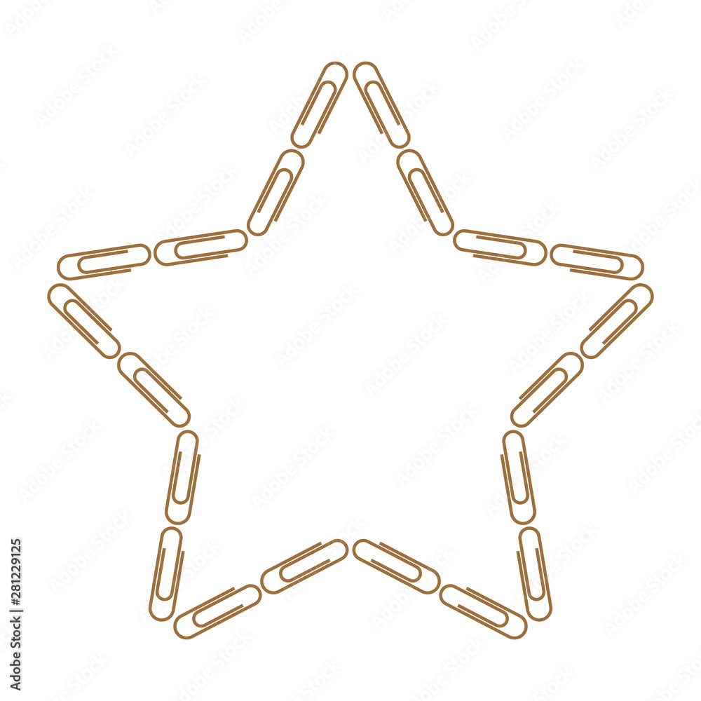 Paper clips isolated on white background,Top view,flat lay,Paperclip icon Paper clips isolated on white background,Top view,flat lay,Paperclip icon