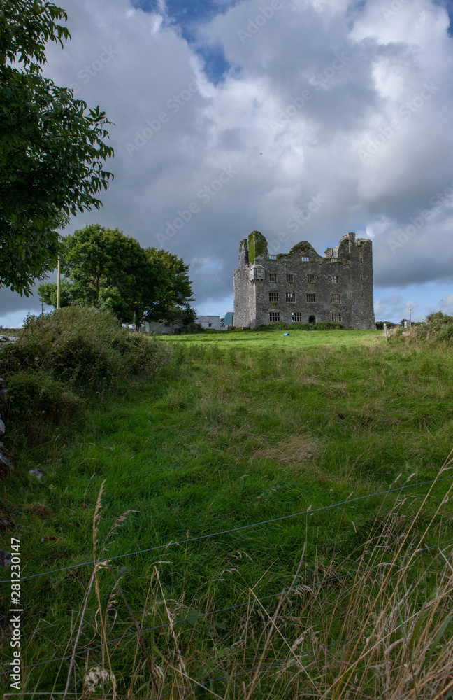 Ireland countryside abandoned castle