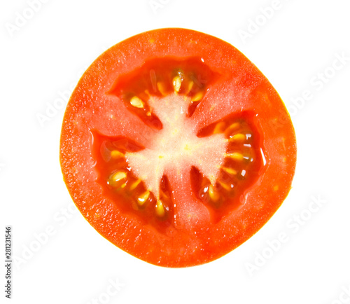 Wallpaper Mural tomato slice isolated on white background Torontodigital.ca