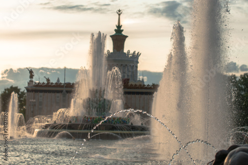 A fountain in the park