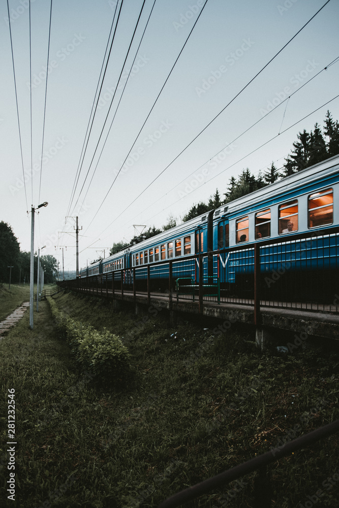 Obraz premium train at the station