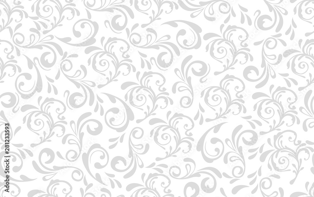 Vector beautiful damask pattern. Royal pattern with floral ornament. Seamless wallpaper with a damask pattern.