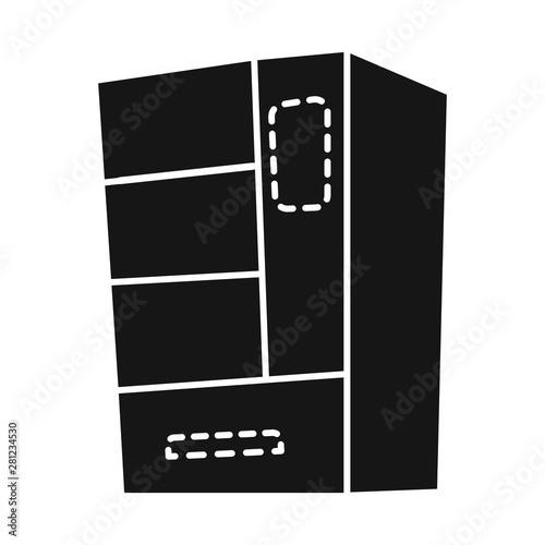 Vector illustration of machine and vending logo. Collection of machine and food stock vector illustration.