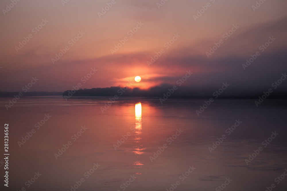 Purple sunset in Amazonia 
