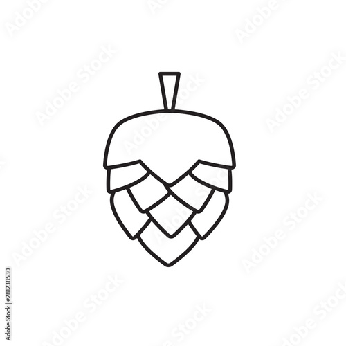 hop cone icon- vector illustration