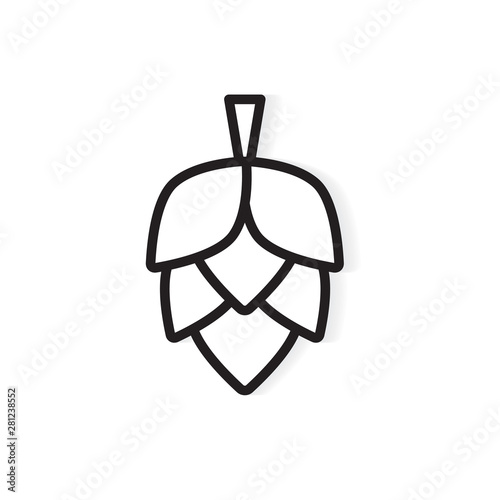hop cone icon- vector illustration