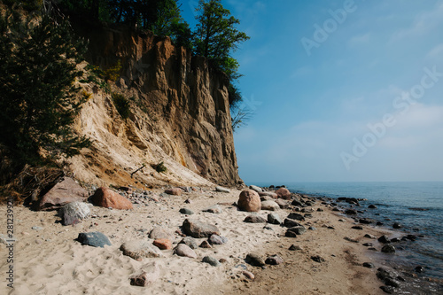 Beautiful coast of the Baltic Sea. Gdynia, Poland. Natural background