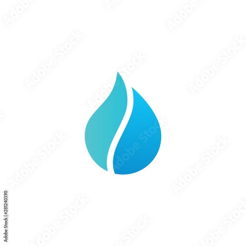 pure water drop logo vector icon illustration