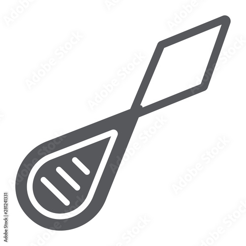 Needle threader glyph icon, dressmaker and sew, sewing equipment sign, vector graphics, a solid pattern on a white background.