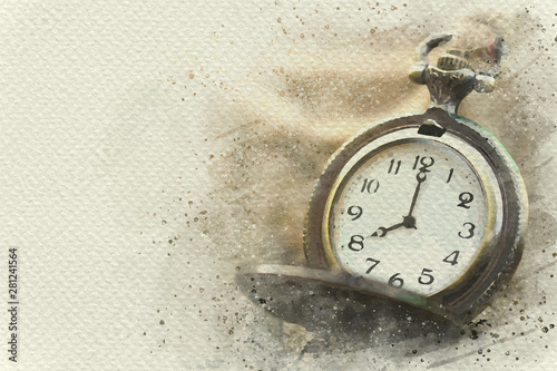 Pocket watch tied with hemp...