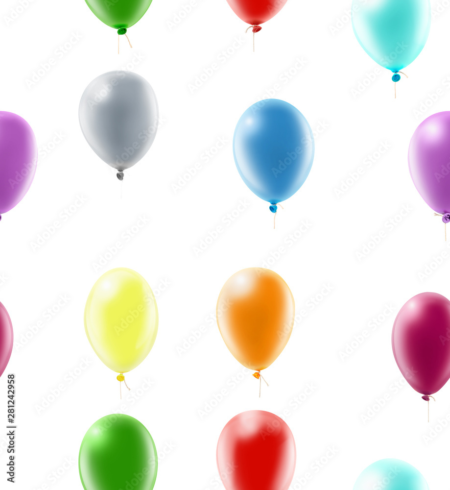 Isolated image of balloons.Seamless image
