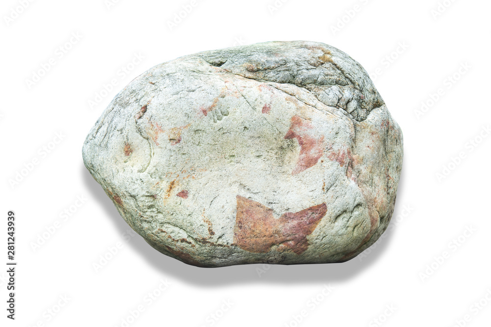 Obraz premium Rock stone isolated on white background this has clipping path.