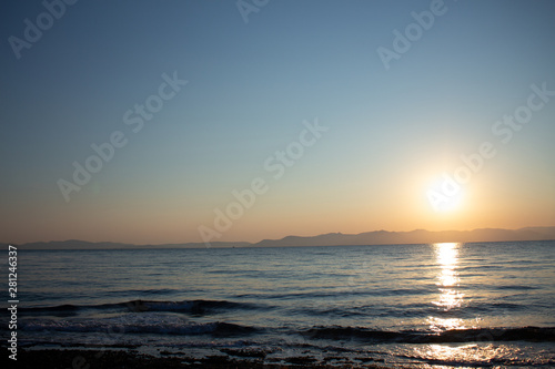 sunset over the sea