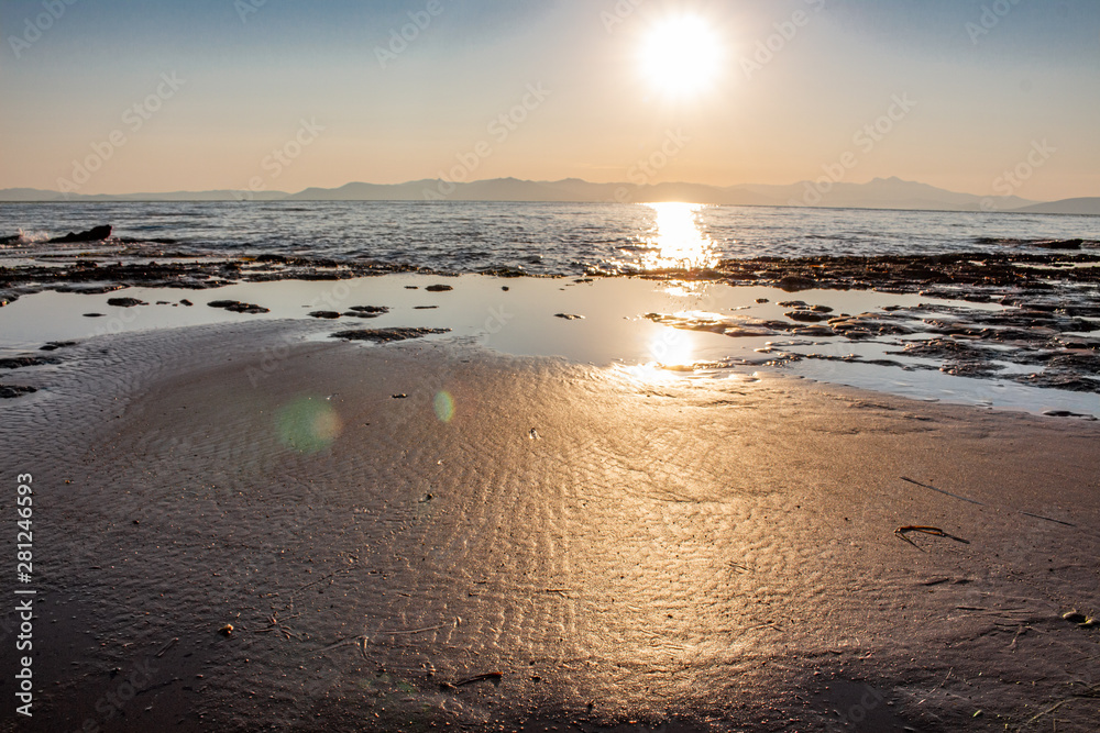 sunset on beach