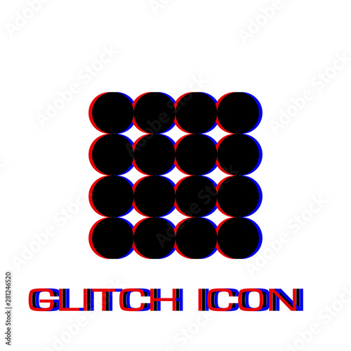 Magnetic balls icon flat.