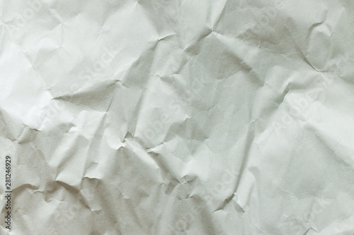 Eco crumpled white paper background with copy space