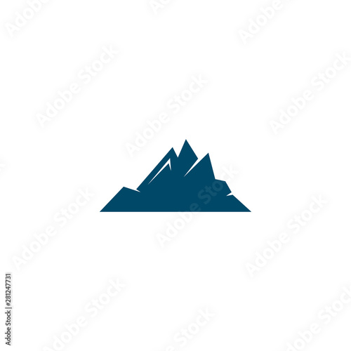 Mountain icon logo design vector template