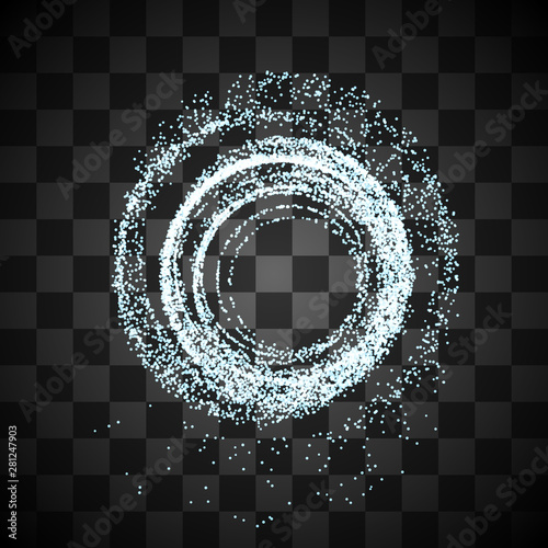 Abstract light blue particles vortex