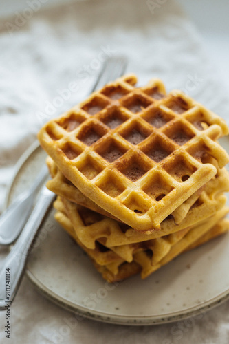 Viennese waffles on a plate