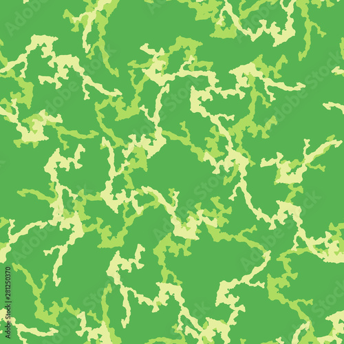 Summer camouflage of various shades of green and yellow colors