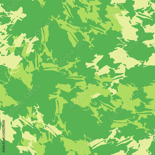 Summer camouflage of various shades of green and yellow colors