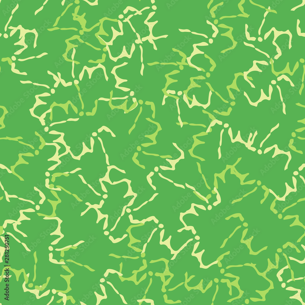 Summer camouflage of various shades of green and yellow colors Summer camouflage of various shades of green and yellow colors