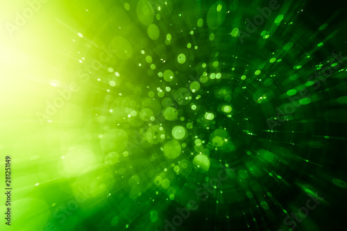 Abstract Green bokeh defocus glitter blur Background. © zodar