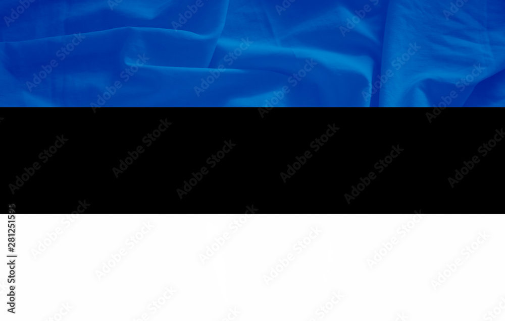 Estonia flag with 3d effect