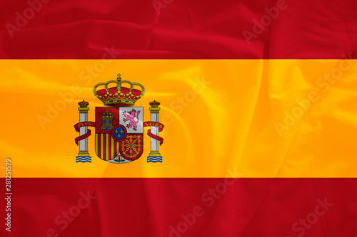 Spain flag with 3d effect
