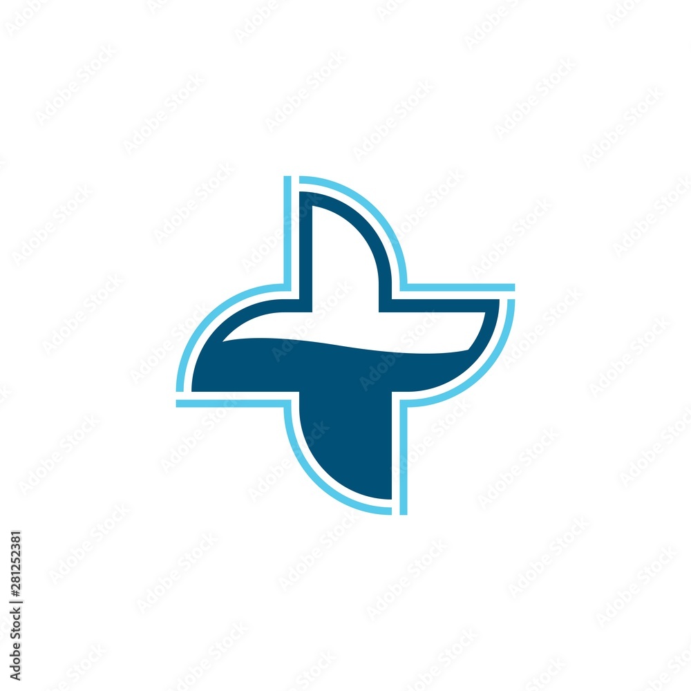 Obraz premium Medical logo icon template illustration