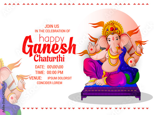Ganpati lord festival Banner illustration