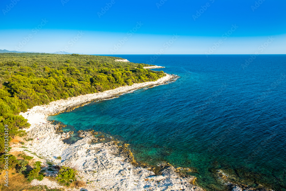 Beutiful landscape on the island of Dugi Otok archipelago in Croatia, Adriatic sea in summer