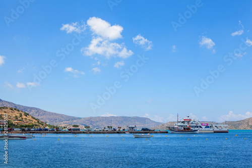 Fishing boats in Elounda (Crete, Greece). Elounda is a small fishing town on the northern coast of the island of Crete, Greece. © Pitcher