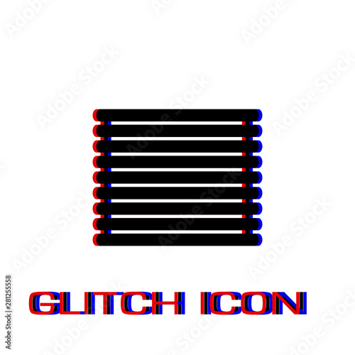 Wooden logs raft icon flat
