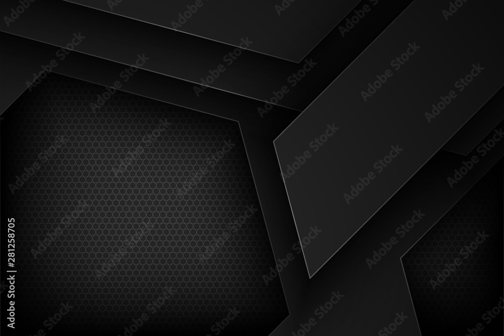 Black abstract vector background with overlapping characteristics. Black abstract vector background with overlapping characteristics.