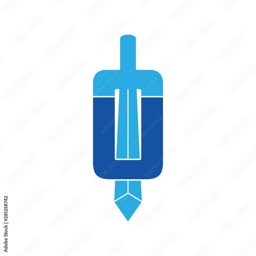 letter u sword design logo vector letter u sword design logo vector